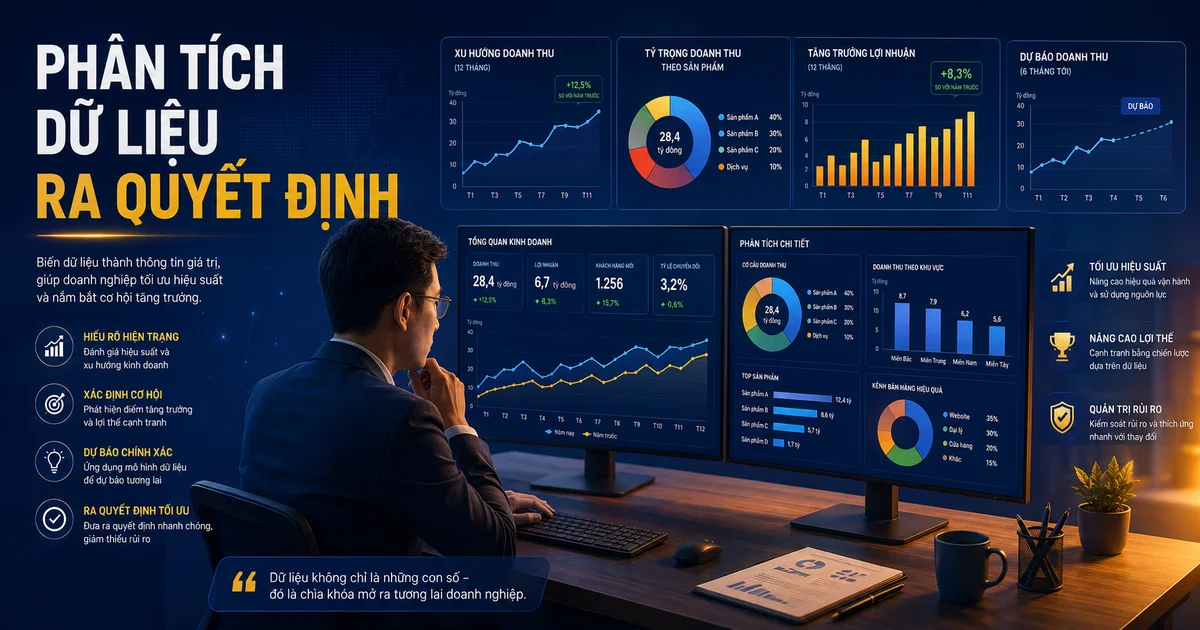 Phân tích dữ liệu: Nền tảng ra quyết định cho doanh nghiệp