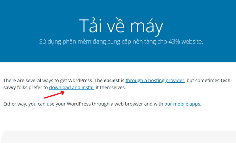 Hướng dẫn cài đặt Wordpress 6 dành cho người mới bắt đầu 4 Tải xuống gói cài đặt WordPress