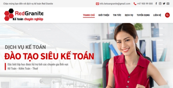 Giao diện Website kế toán DATWeb 01