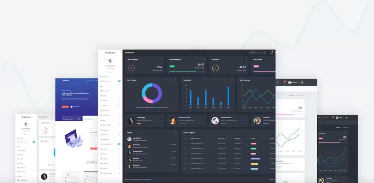 admin template adminto min