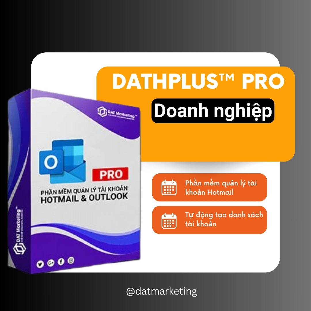 dathplus phan mem quan ly tai khoan hotmail outlook doanh nghiep