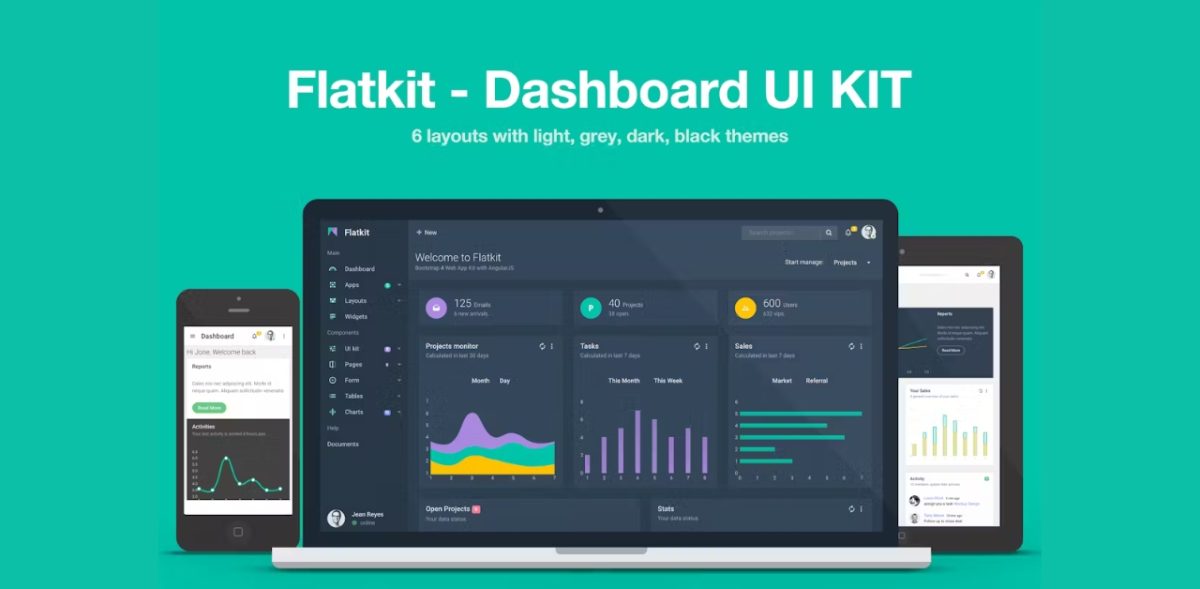 flatkit dashboard ui kit min 1 1