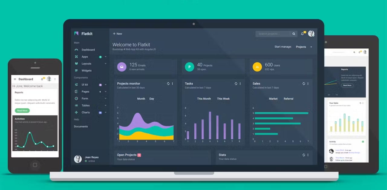 Flatkit Dashboard UI KIT 2 Flatkit – Dashboard UI KIT